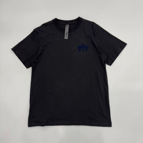 1:1 quality version Tokyo Paris Limited Embroidery Cross Curved Sanskrit Flocked Cotton T-Shirt 2 colors 29093524