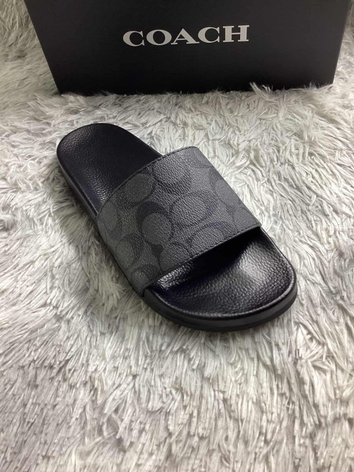 1:1 quality version Classic Monogram Black Rubber Sole Slippers 2 colors 29027291