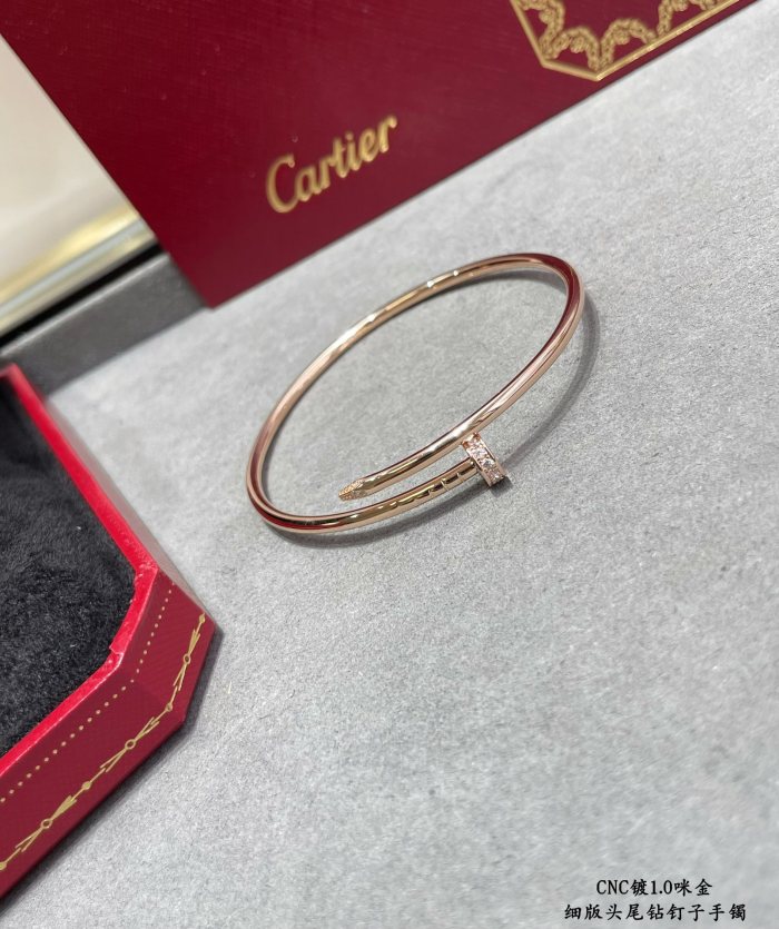 1:1 quality version Thin version of the head and tail hollow pipe nail bracelet