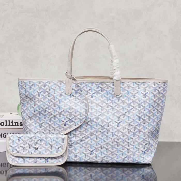 1:1 qualituy verson Monogram Coated Canvas Tote Bag With Pouch Waterproof Top Handle Shoulder Bag 4 colors 29092298