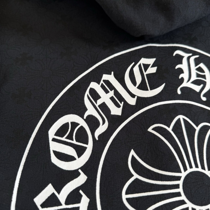 1:1 quality version Full printed dark cross Vertical Lettering Logo and Sanskrit print Zipper Hoodie 2 colors 28782524