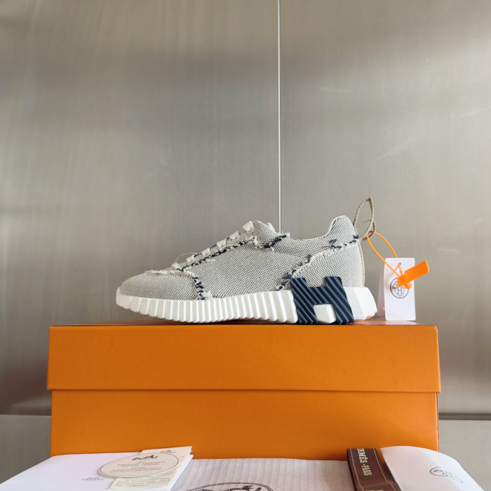 [plus-size shoes]Bouncing Beige & Navy Canvas Fringe Couple Style Breathable Sneakers 29085202