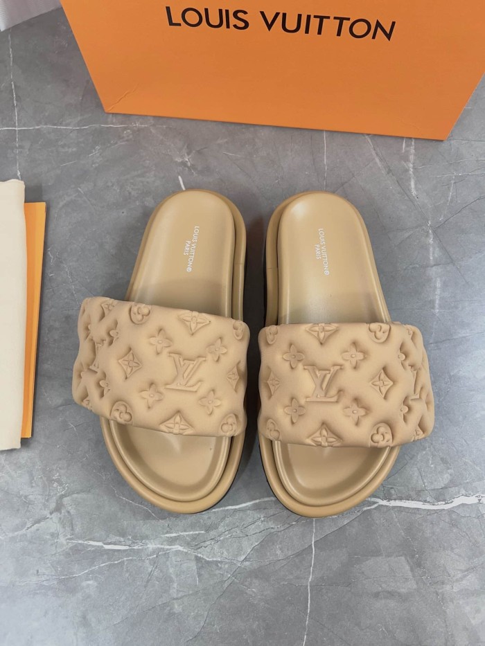 1:1 quality version 3D nylon embossed non-slip slippers 6 colors 22787278