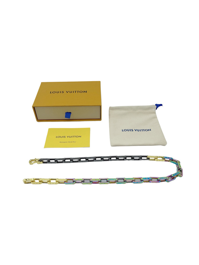 28120729 Dazzling Colorful Square Clasp Necklace
