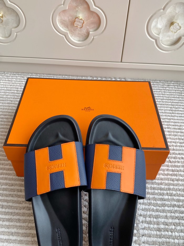 1:1 quality version 28062878 H Calfskin Slippers 5 colors