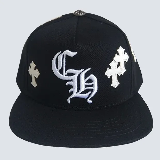embroidered logo flat brim cap 4 colors