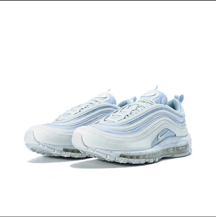 Air Max 97 Red White Light Blue Speckled Sole Full-Length Air Cushion Sneakers 29062906