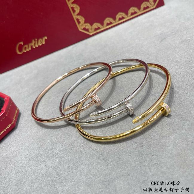 1:1 quality version Thin version of the head and tail hollow pipe nail bracelet