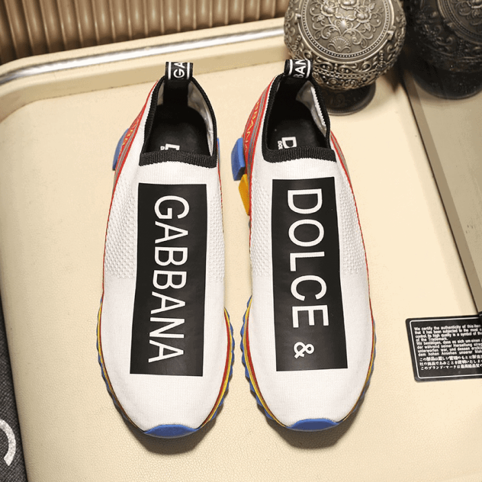 DOLCE    G@BB@N@ STRETCH MESH SORRENTO SNEAKERS WITH LOGO   DG45