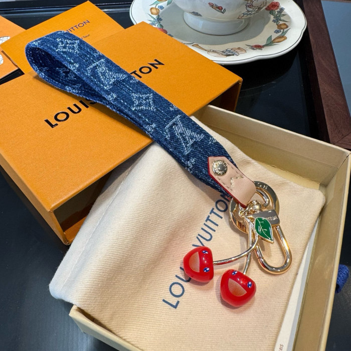 Denim Logo Cherry Keychain 28692172