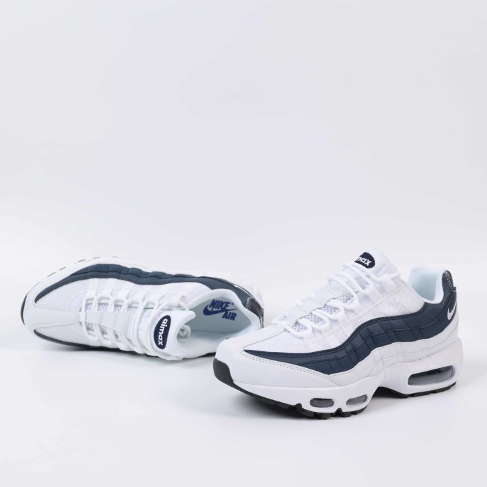 [plus-size shoes]Air Max 95 White Navy Blue Gradient Air Cushion Casual Sneakers 29064995