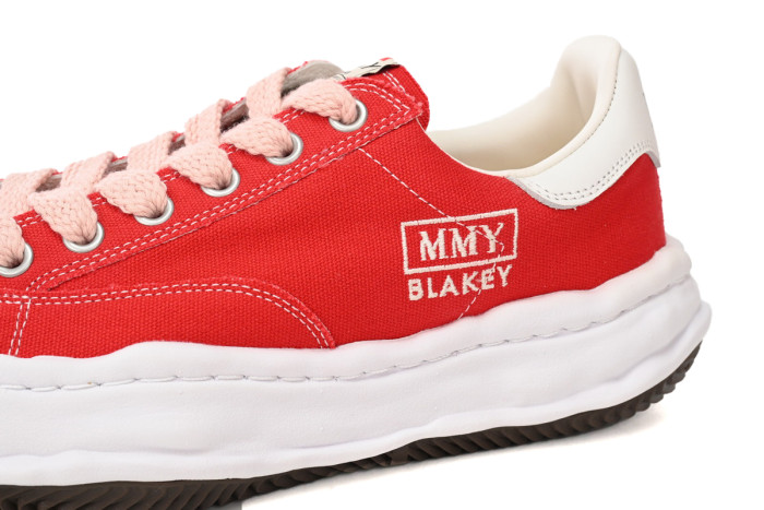 1:1 quality version Maison Mih@r@ Blakey OG Sole Canvas Low Red A08FW735 NO.766