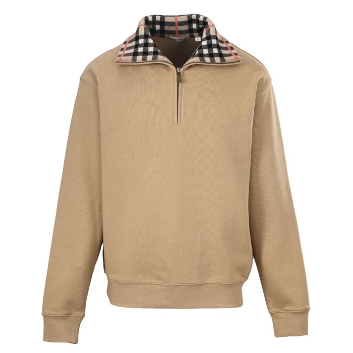 1:1 quality version Plaid Collar Half-Zip Sweatshirt 28791716