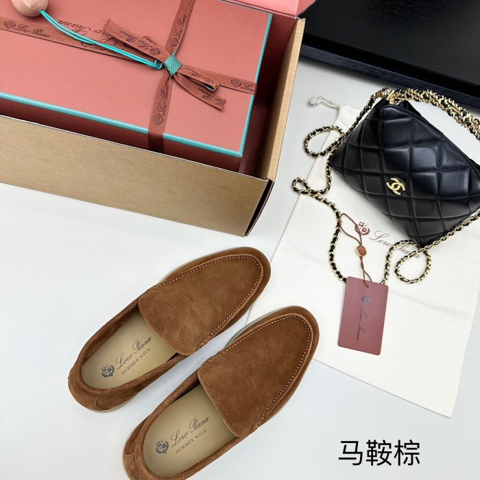 1:1 quality version Summer Walk Double-Layer Cowhide Flat Shoes 15 colors 28700726
