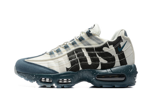 [plus-size shoes]Air Max 95 White Teal  Just Do It  Print  Air Cushion Running Shoes 29045031