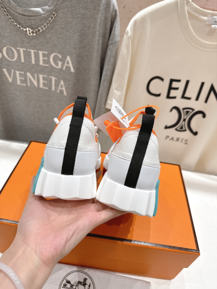 [plus-size shoes]Bouncing Couple Style Nubuck Leather Knit Breathable Casual Sneakers 6 colors 29085406