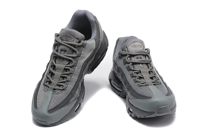 [plus-size shoes]Air Max 95 Dark Grey Mesh  Air Cushion Running Shoes 29045255
