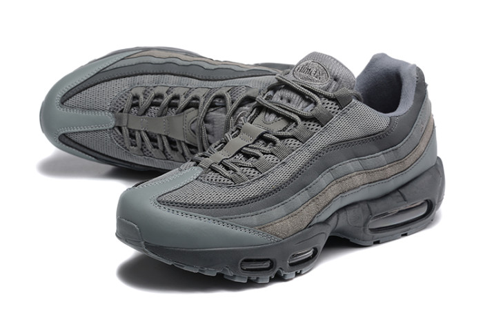 [plus-size shoes]Air Max 95 Dark Grey Mesh  Air Cushion Running Shoes 29045255
