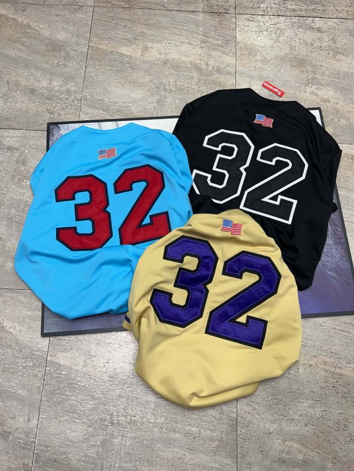Patch Logo Letter Button Baseball Cardigan Jersey Tee 3 colors 29045887
