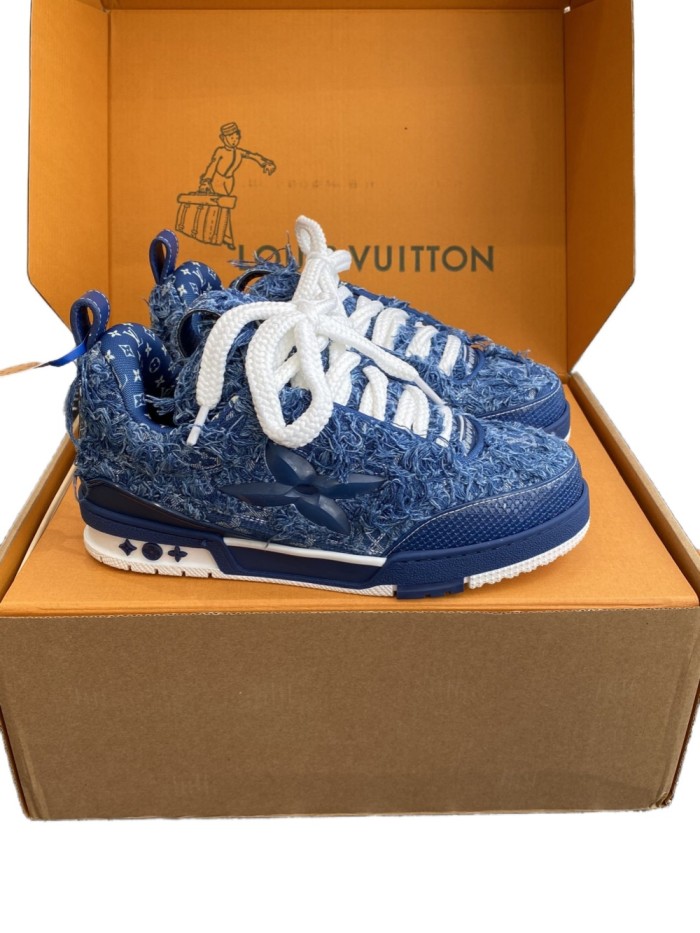 1:1 quality version Denim Fringe Sneakers