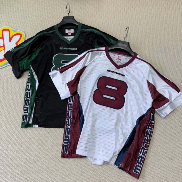 1:1 quality version Co-branded Mesh American Short Sleeve Football Jersey Tee 2 colors 29045931