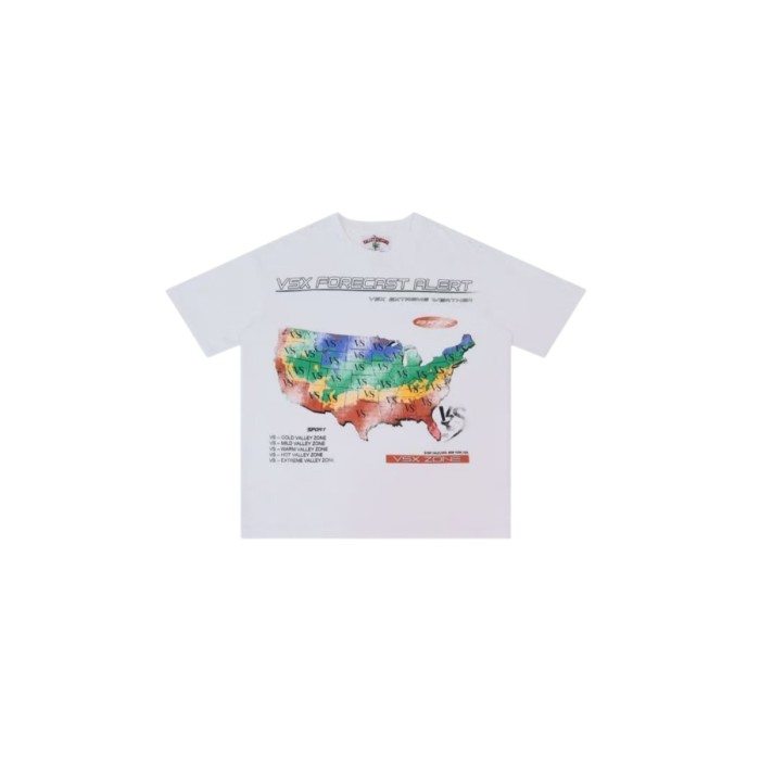 VSX Zone  Map Print Distressed Wash T-Shirt 2 colors 29027497
