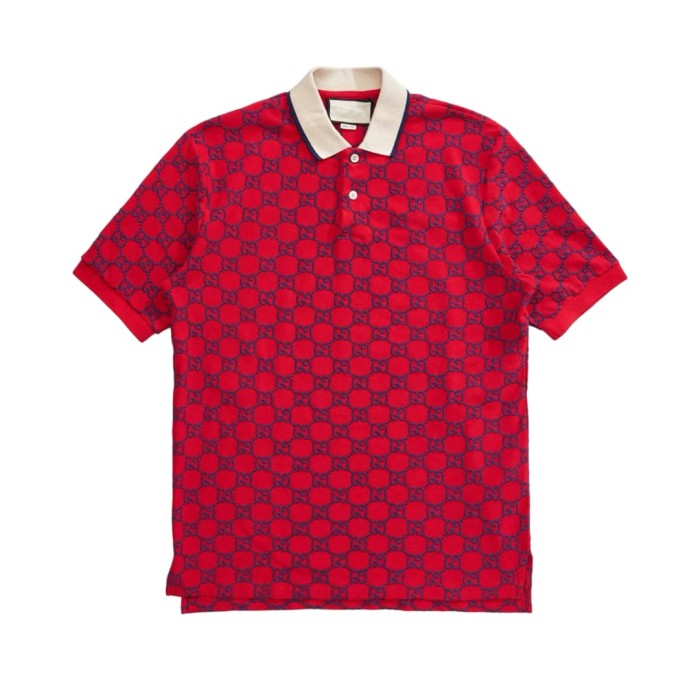 1:1 quality version All‑over Double G Embroidered Knit Lapel Polo Shirt 11 colors 28883291