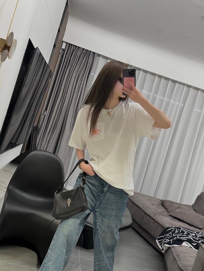 1:1 quality version Orange Cross Print Tee 2 colors 28969327