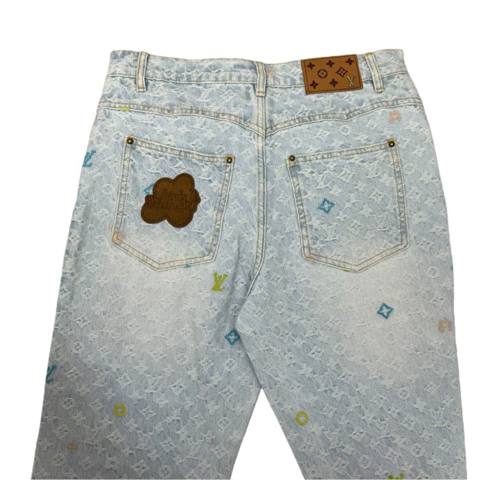 1:1 quality version Embroidered Trimmed Pocket Jeans 28687460