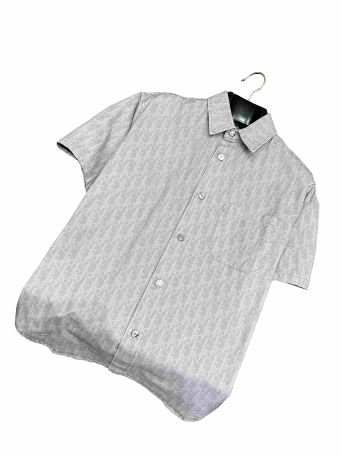1:1 quality version All-Over Print Cotton Lapel shirt & shorts set 28961254