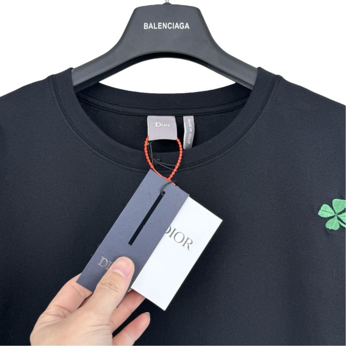 1:1 quality version Clover Letter Logo Embroidered Tee 2 colors 28816184
