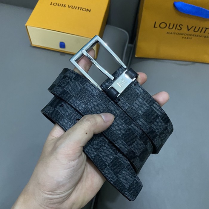1:1 quality version Mens' Plaid pattern trendy thin belt 3 styles