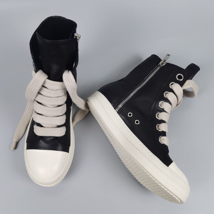 thick shoelace leather hi shoes sneaker (with og packing)