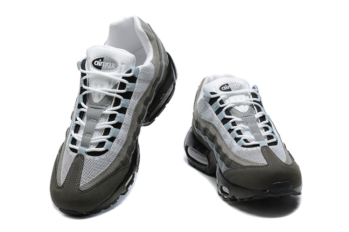 [plus-size shoes]Air Max 95 Grey Black Multi-Tone Gradient Air Cushion Casual Sneakers 29066638
