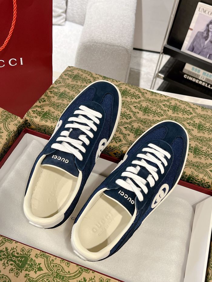 1:1 quality version Navy Blue Suede Canvas Low Top Sneakers Shoes 28974182