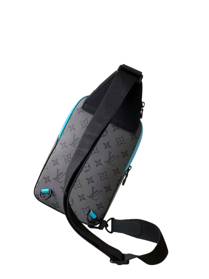 1:1 quality version Avenue Old Flower Coated Canvas Single Shoulder Crossbody Bag 28693107