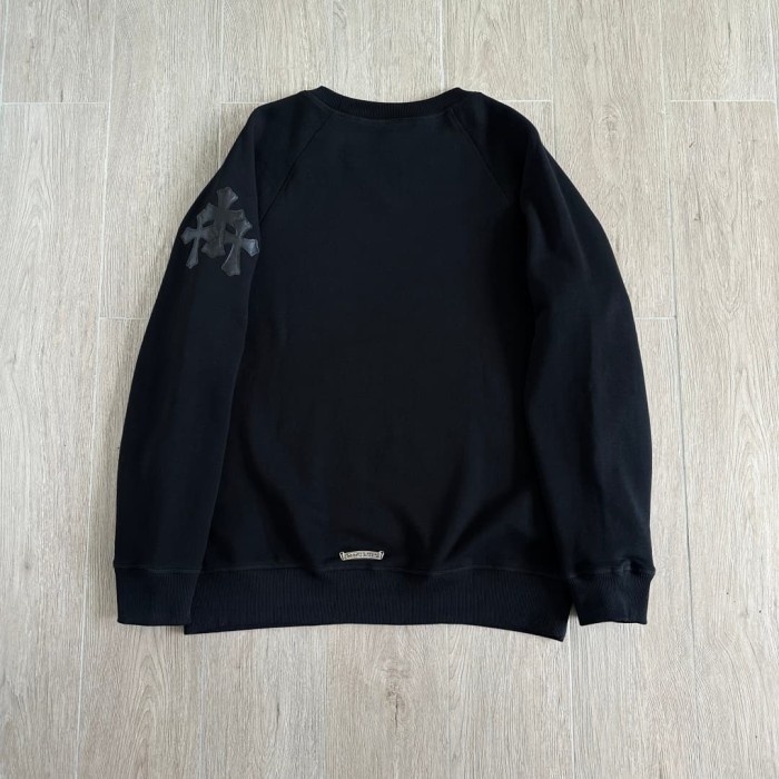 1:1 quality version Three Cross Leather Patch Crew Neck Sweatshirt 29045265