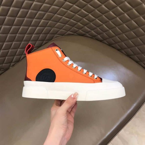 DOLCE AND  G@BB@N@ QUILTED TWO-TONE NYLON PORTOFINO LIGHT MID-TOP SNEAKERS   DG106
