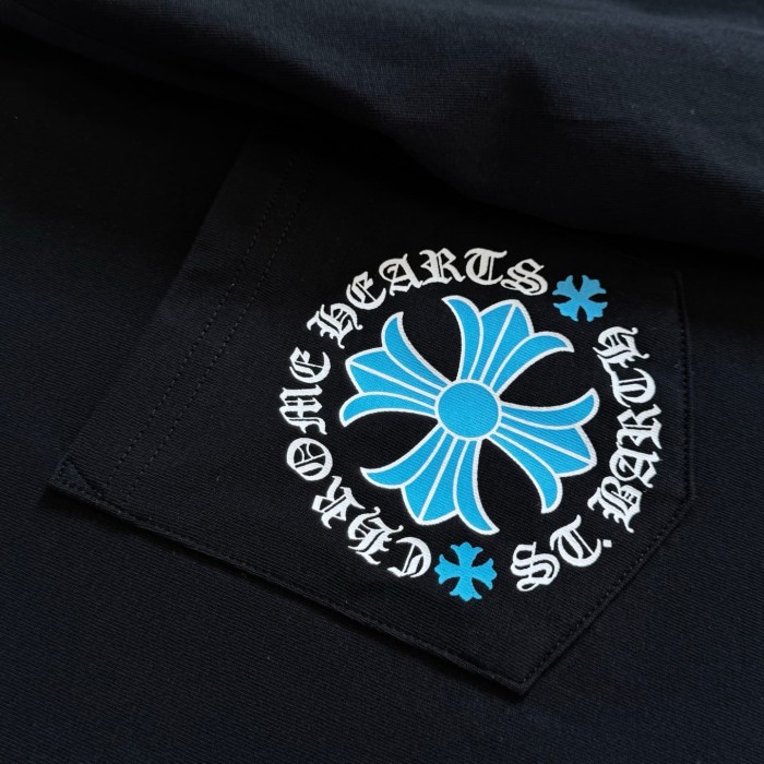 1:1 quality versionST. Barth Limited Edition Back Print Blue Cross Flower Long-Sleeve T-Shirt 28755529