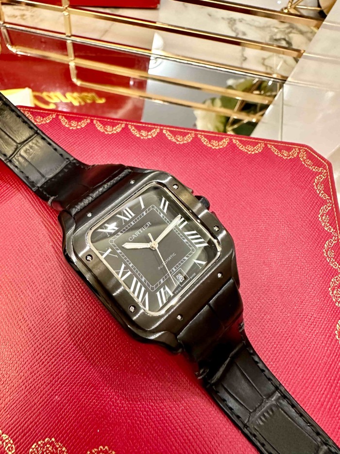 Roman Numeral Markers and Mechanical Movement Santos Watch【Dial diameter：42mm 】28764928