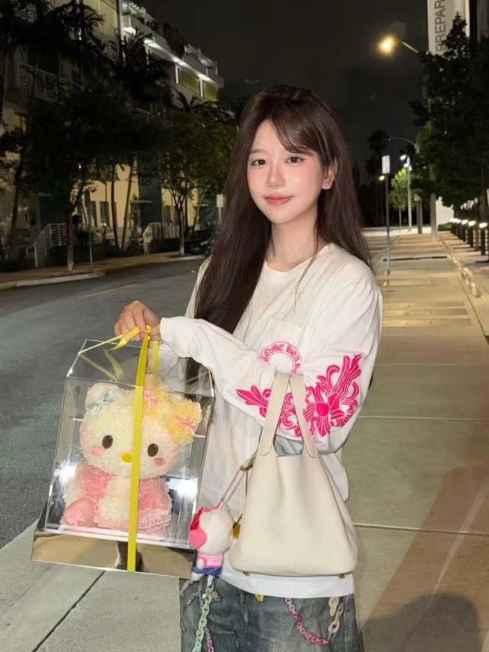 1:1 quality version Double-Sleeve Vine Print Long Sleeve T-Shirt 2 colors 28688408