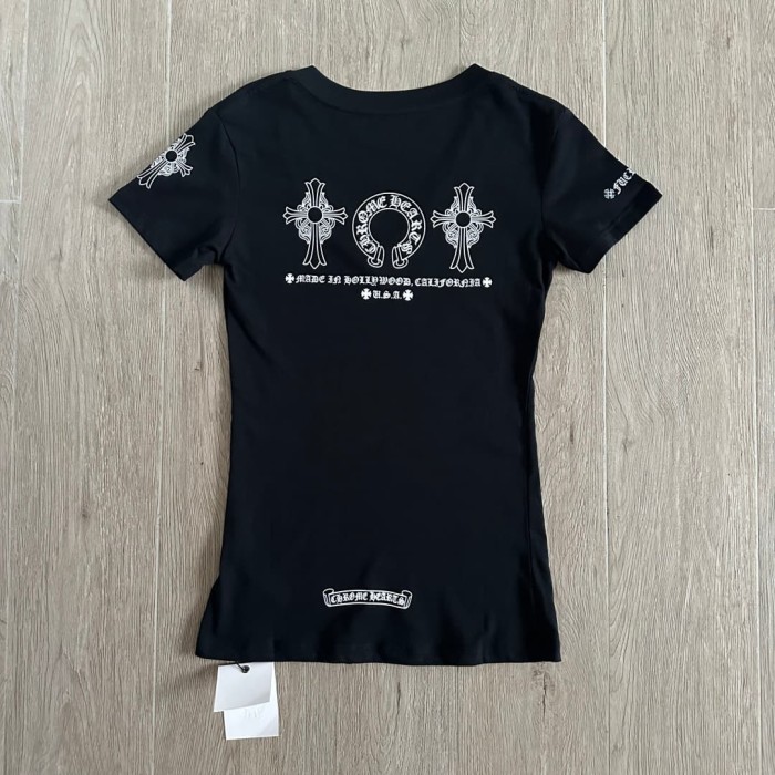 1:1 quality version Three Elements Print V-Neck Tee for girls 2 colors 29033515