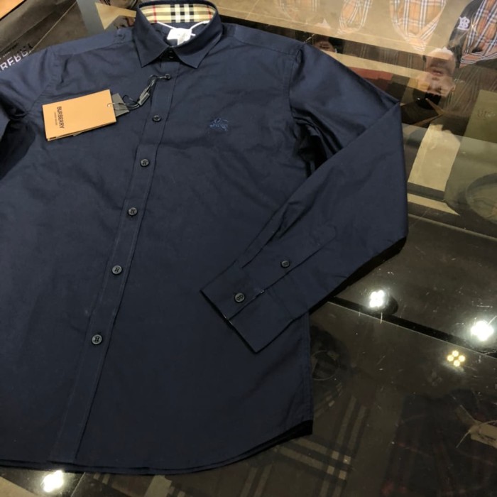 1:1 quality version Check Inner Collar Embroidered Long Sleeve Shirt 4 colors 29069302