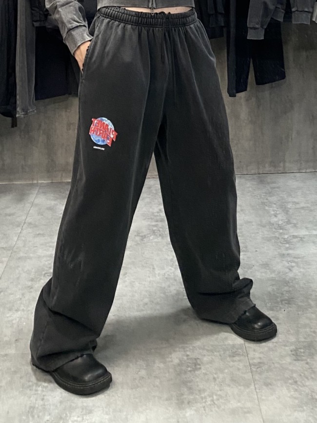 [buy more save more]Earth Collection 3D Printed Abrasive Washed Version Pants