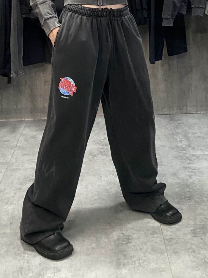 [buy more save more]Earth Collection 3D Printed Abrasive Washed Version Pants