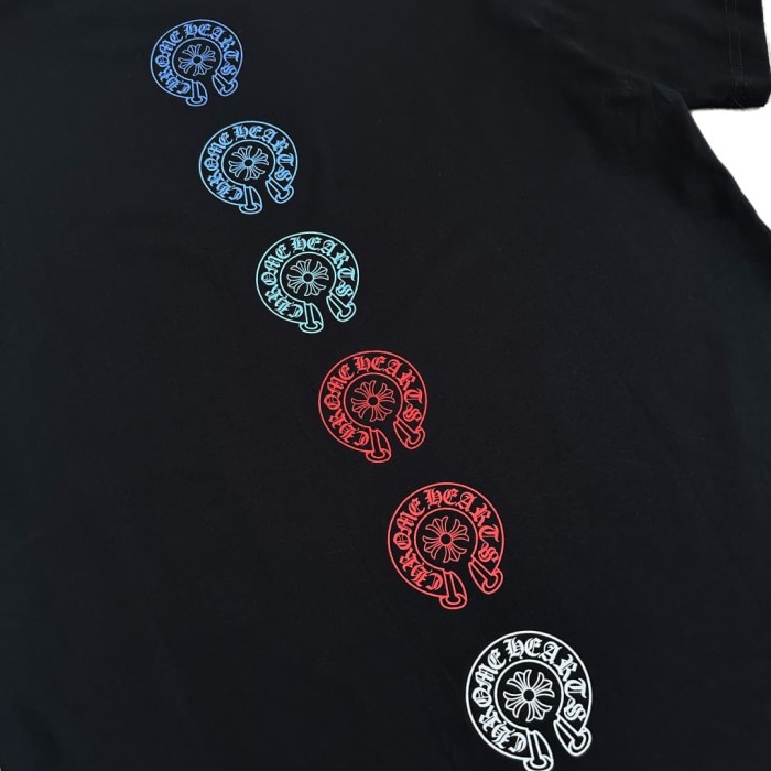 1:1 quality version Rainbow Gradient Horseshoe Logo Print Tee 2 colors 28969326