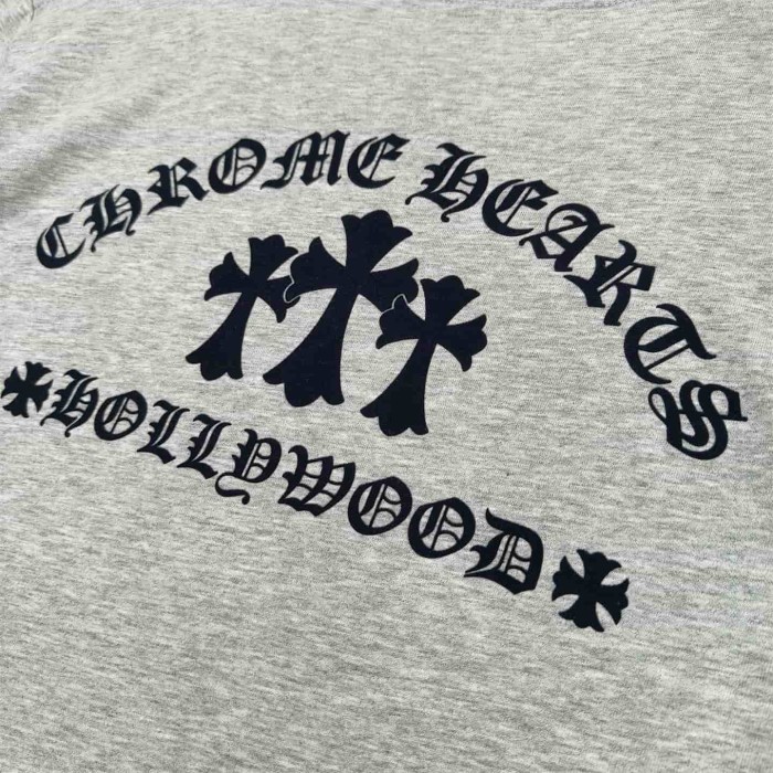 1:1 quality version Tokyo Paris Limited Embroidery Cross Curved Sanskrit Flocked Cotton T-Shirt 2 colors 29093524
