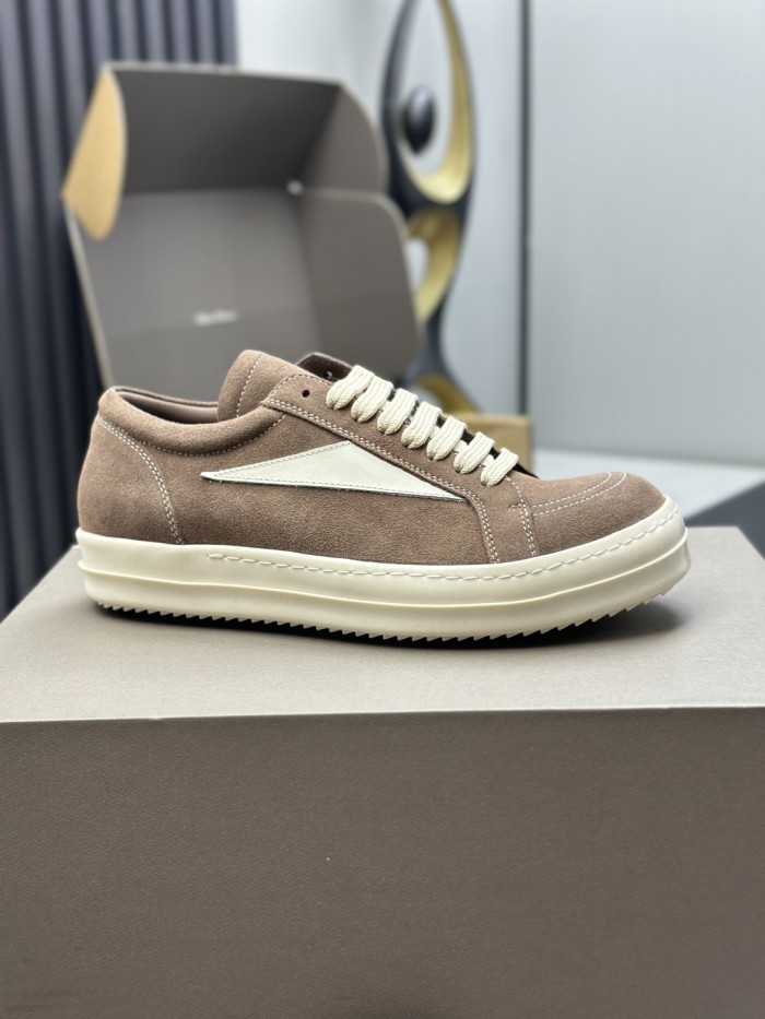 1:1 quality version R*ck0wens 28303124 Vintage Suede Low Top Shoes 3 colors