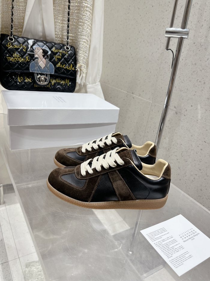 1:1 quality version M@ison 28294758 Leather Patchwork Derby Shoes 39 colors