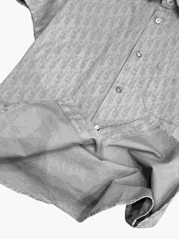 1:1 quality version All-Over Print Cotton Lapel shirt & shorts set 28961254